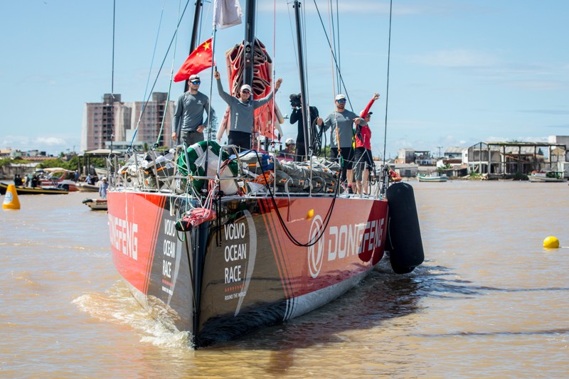 Leg 7, from Auckland to Itajai. Dongfeng finish second. 3rd April